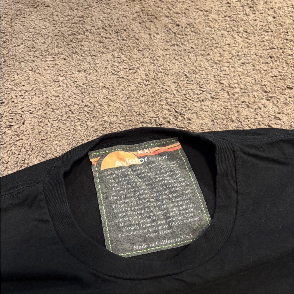 Aviator Nation Venice California Black T-Shirt Men’s 2XL - Picture 5 of 7
